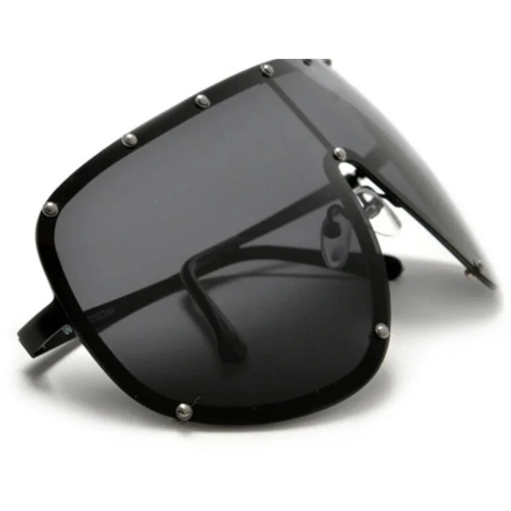 Shield Sunglasses‎ Studded Oversized Fashion Visor Sun Glasses Women Men Lentes